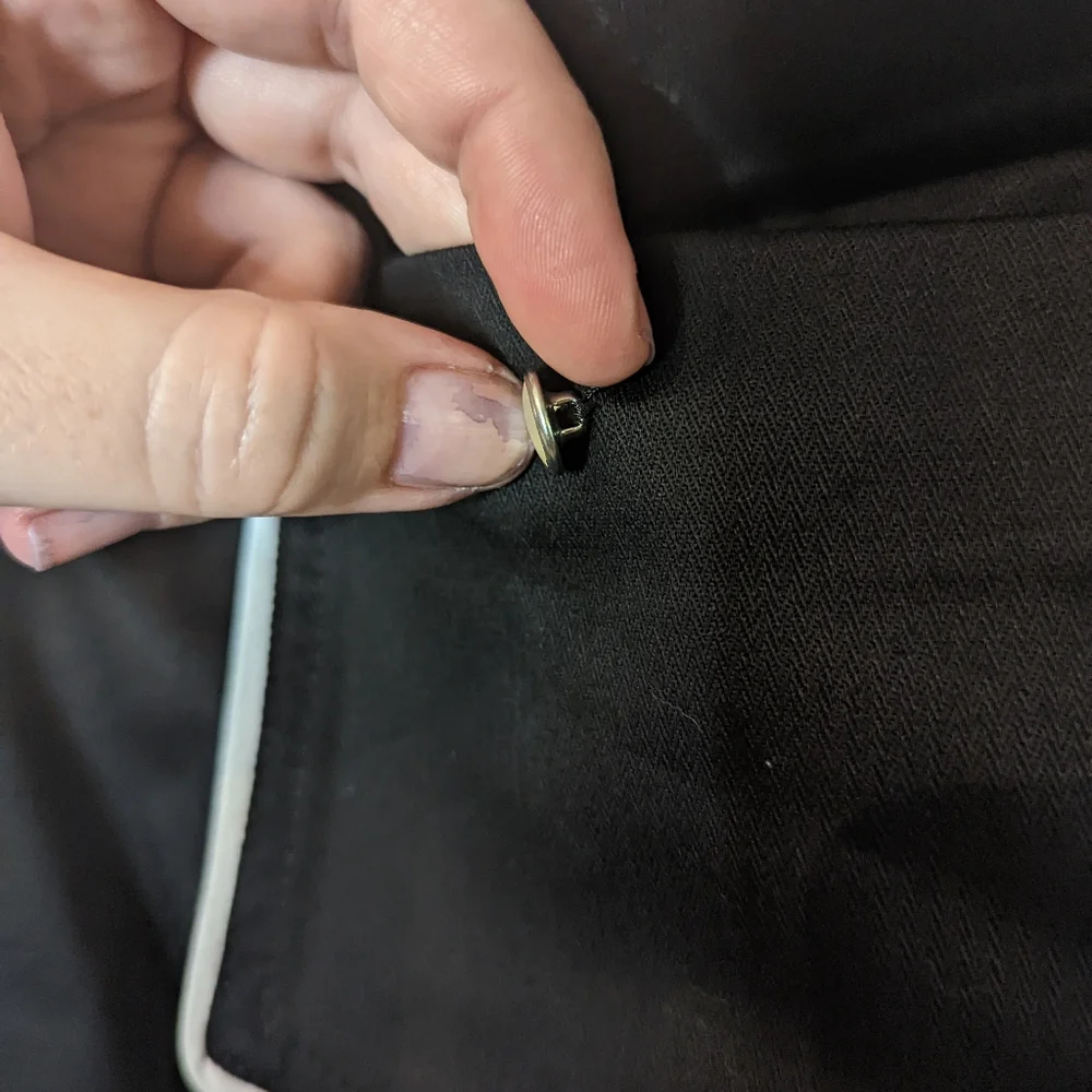 Lucky 13 Western Button Up Mini Skirt Black White pockets 2XL - Picture 4 of 12